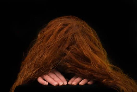 No title (red hair and hands), 2016