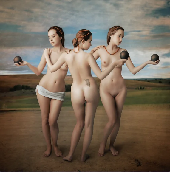 The Three Graces (after Raphael), 2016